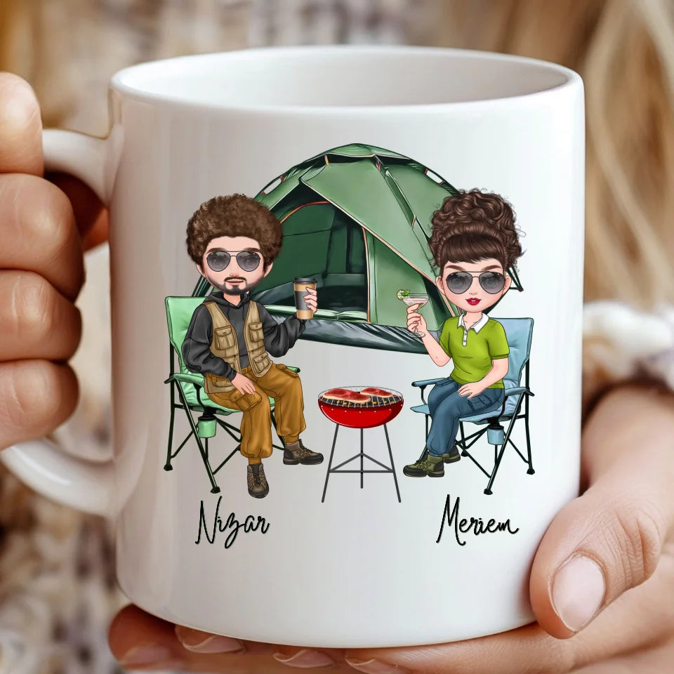 Mug Personnalisé pour Amoureux du Camping - Je N'ai Pas Besoin de Thérapie