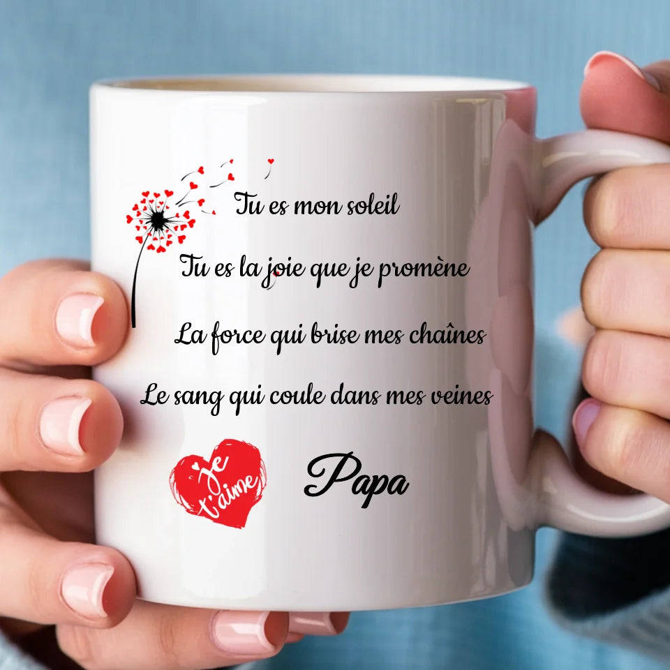 Mug Personnalisé Père & Fille – Un Souvenir Gravé dans le Cœur