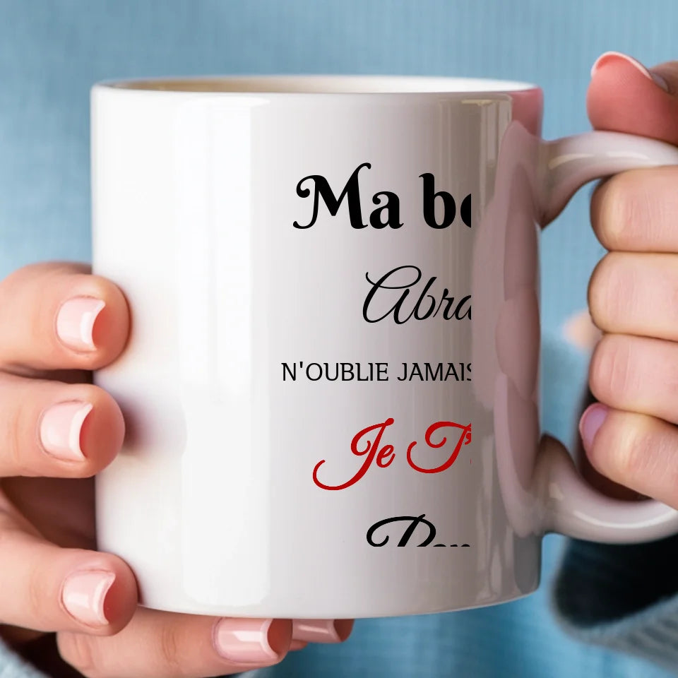 Mug Personnalisé "Je T'aime" - Le Cadeau Parfait D'un Père à sa Fille